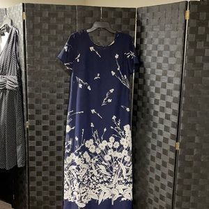 Navy and white Dress  sz10 by Mellissa Collection